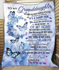 TO MY GRANDDAUGHTER - GIFT FOR GRANDDAUGHTER - Sherpa Fleece Quilt Blanket (SKUB10-85)