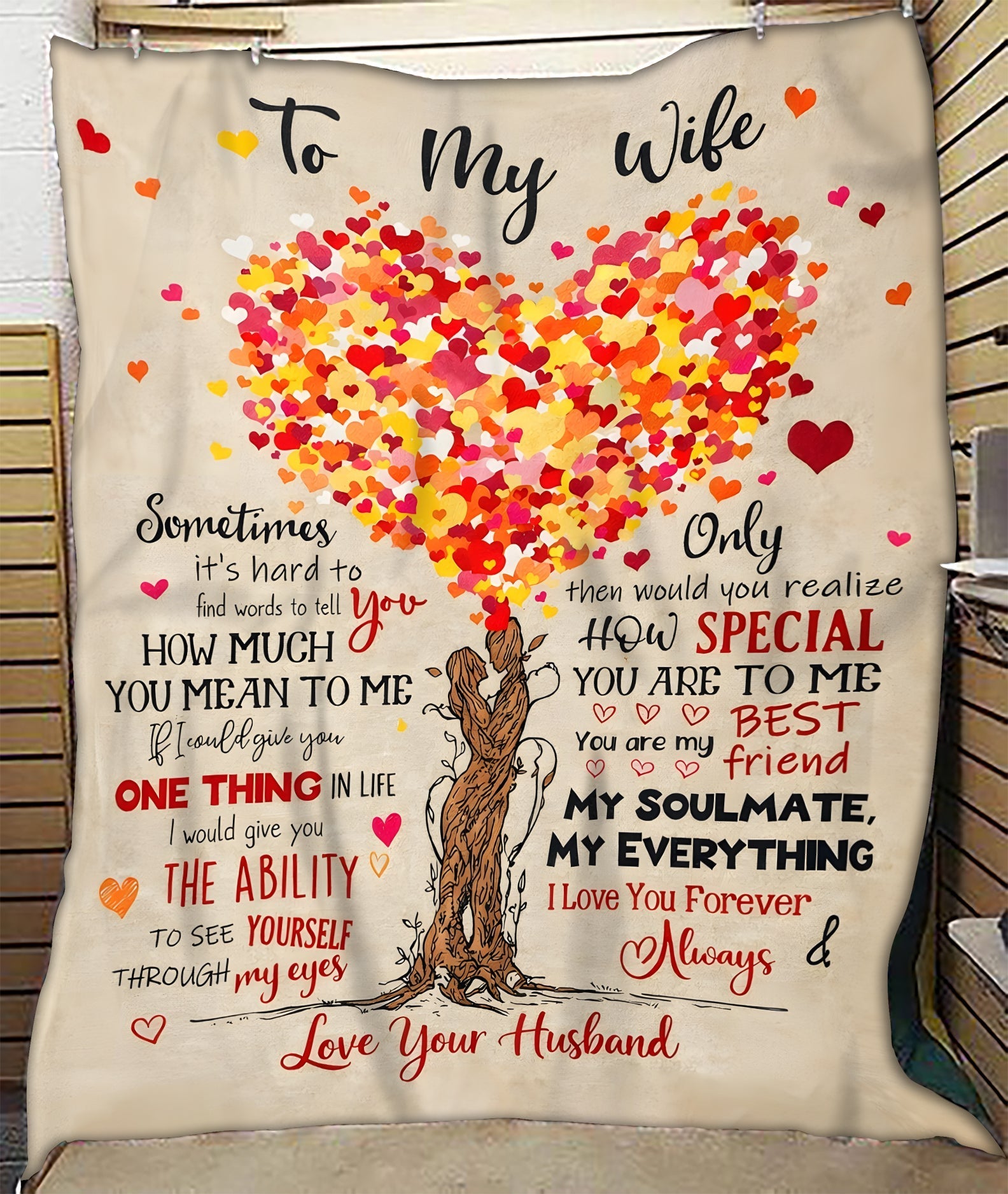 To My Wife Gift Blanket – A Special Love From Husband (SKU26B-01191)