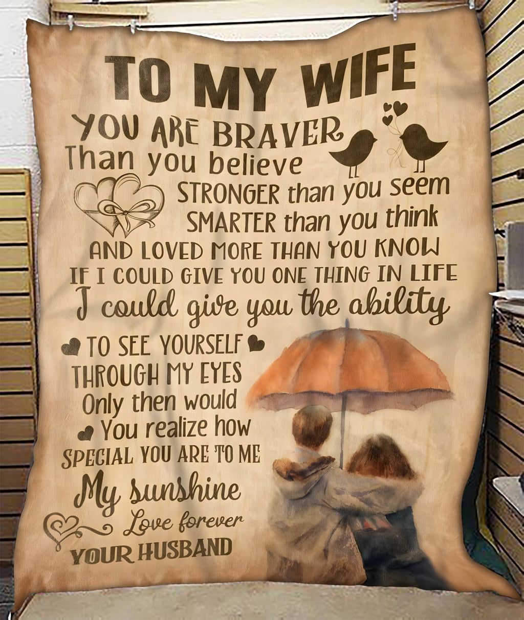 Manta de regalo para mi esposa – Envuelto con amor de tu esposo (SKU26B-01153)