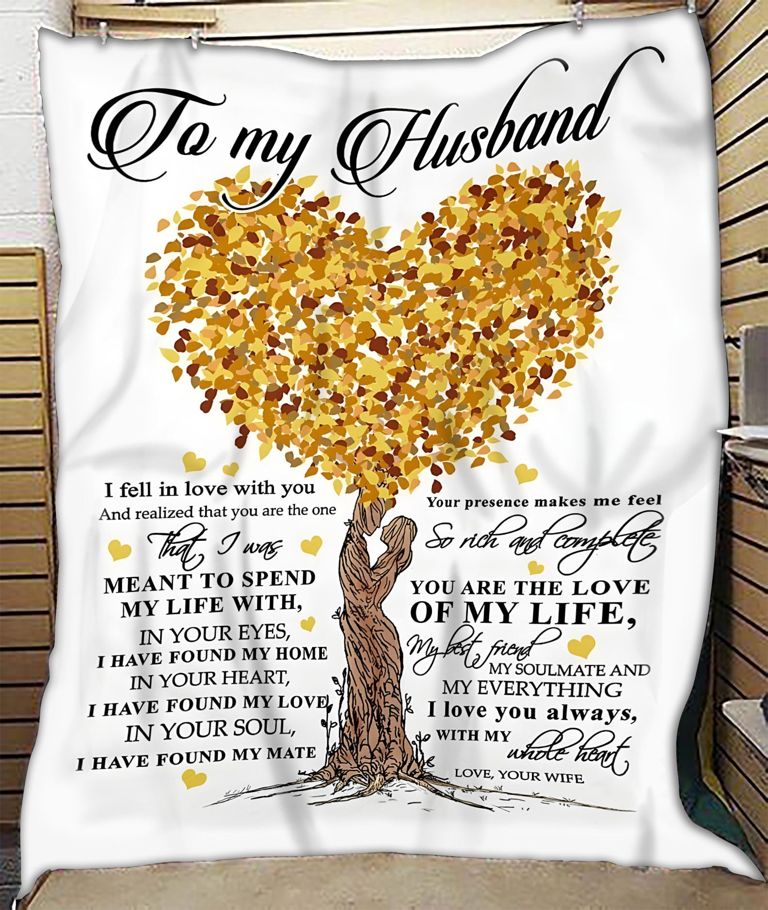 To My Husband Blanket – Forever Love From Wife (SKU26B-01279)