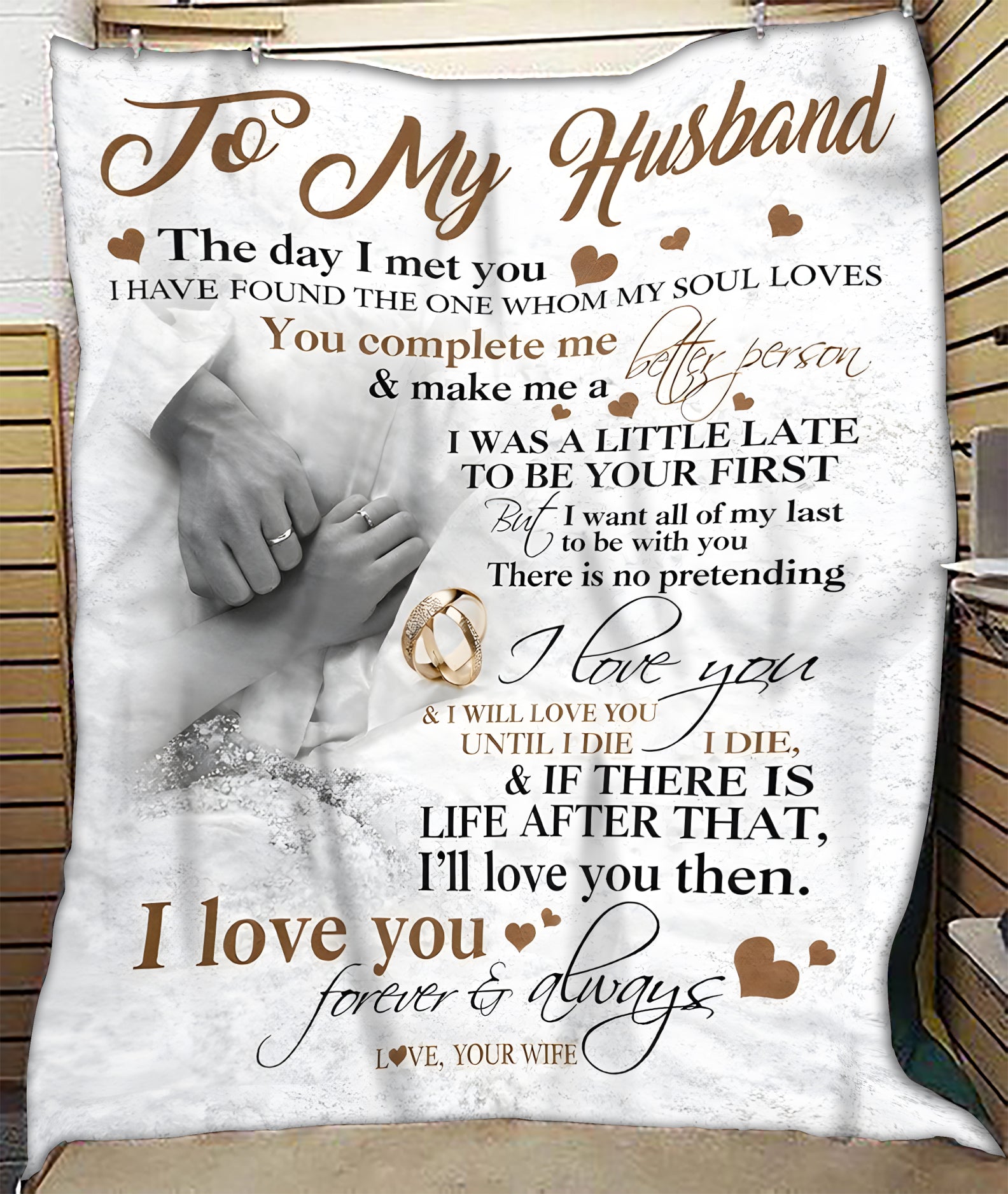 To My Husband Blanket – From Wife, My Forever And Always