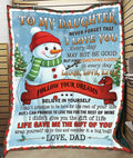 MANTA PARA MI HIJA – REGALO DE NAVIDAD DE PAPÁ, COMODIDAD Y CALOR  Manta acolchada de felpa sherpa NTTD00