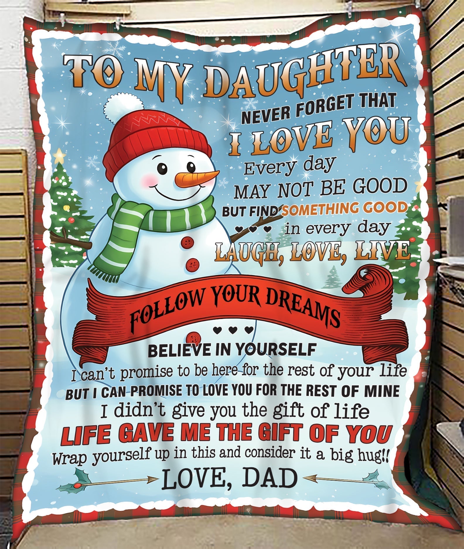 MANTA PARA MI HIJA – REGALO DE NAVIDAD DE PAPÁ, COMODIDAD Y CALOR  Manta acolchada de felpa sherpa NTTD00
