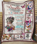 BLANKET FOR DAUGHTER – COMFORT & WARMTH GIFT FROM MOM Sherpa Fleece Quilt Blanket NTTD00 (SKUB11-49)