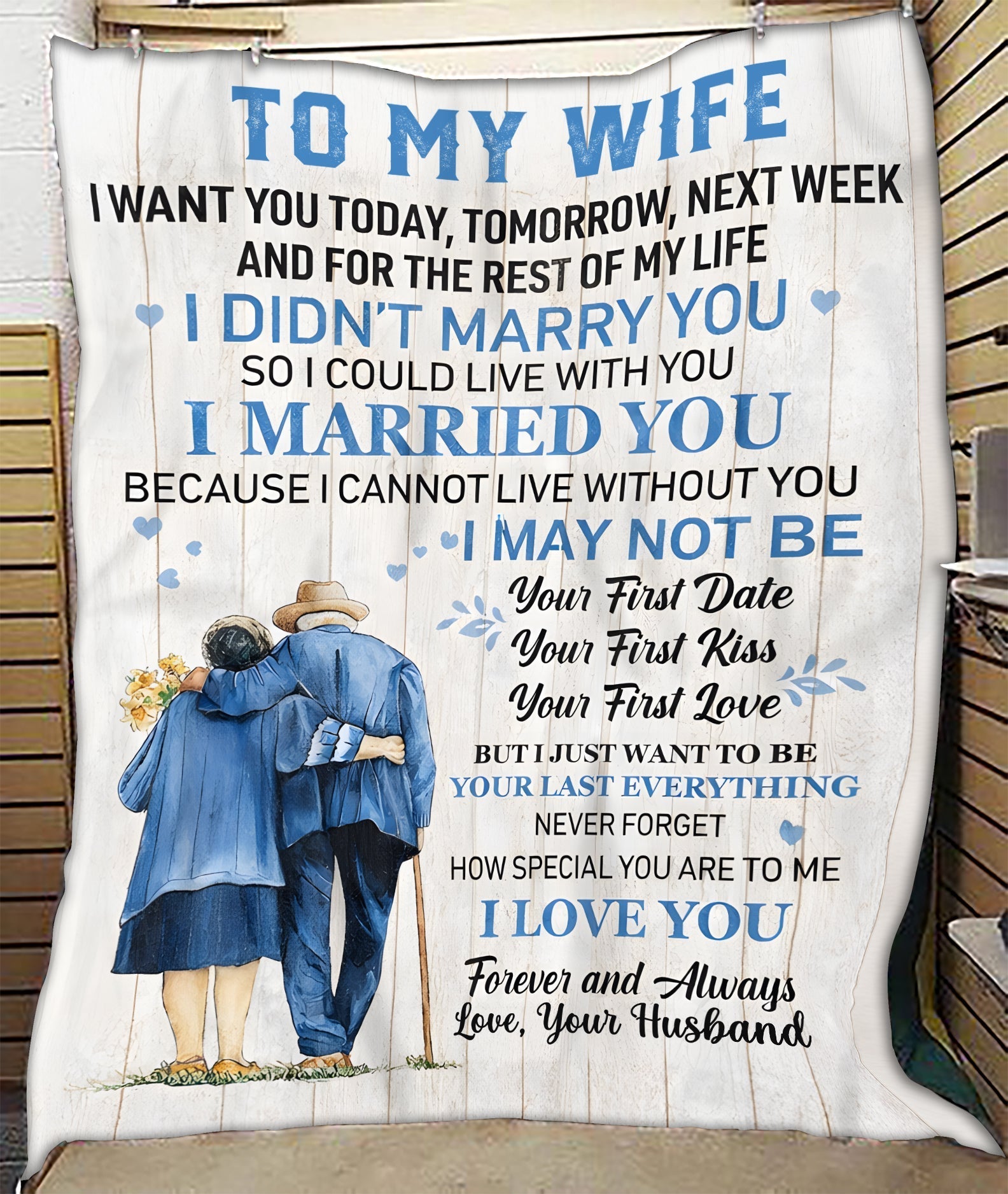 Para mi esposa: Una manta acogedora llena de amor de tu esposo
