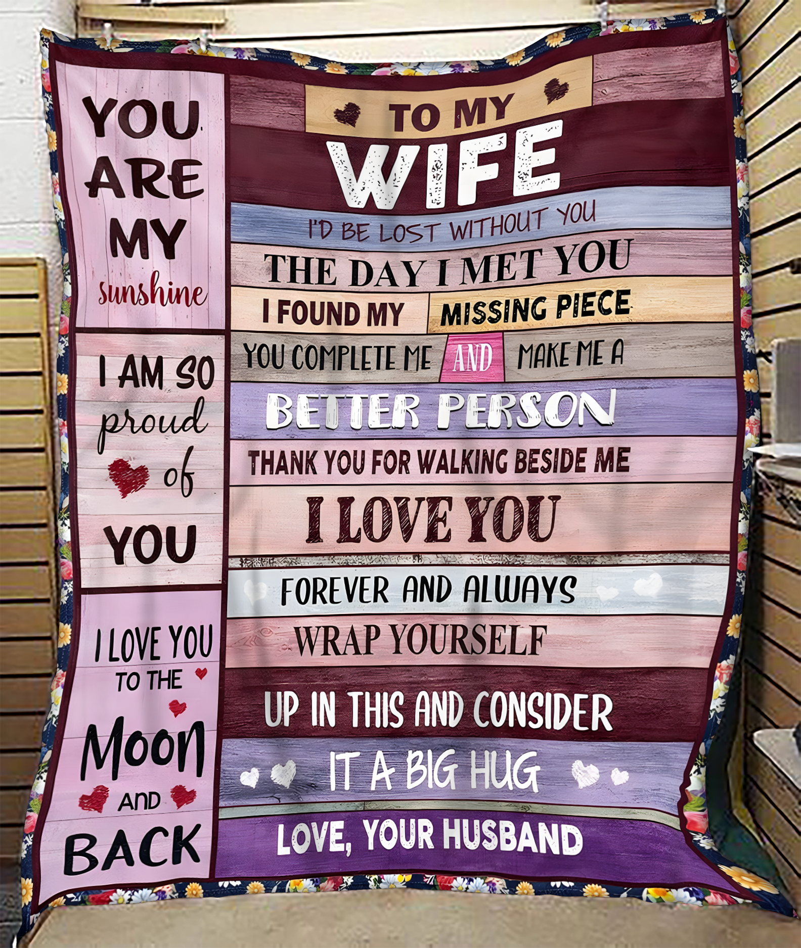 Manta de Regalo Para Mi Esposa – De Tu Esposo Con Amor Eterno