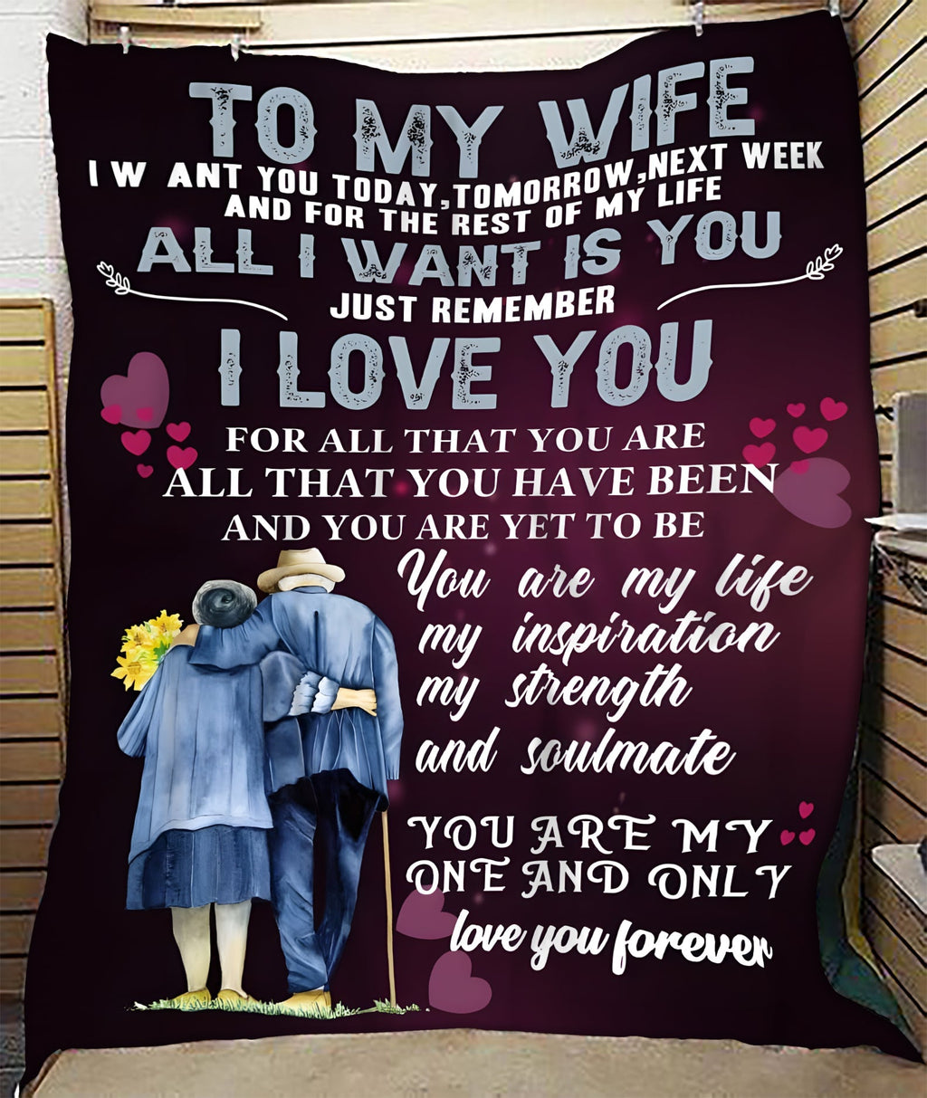 To My Wife Blanket – A Sweet Reminder Of My Love From Your Husband (SKU26B-01151)