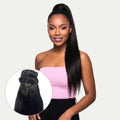 Extensión de cola de caballo de cabello 100% humano negro natural