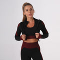 Seamless Yoga Clothes Women Summer Exercise Workout Outfit Tight Quick Drying Waist Tight Yoga Clothes Three Piece Set