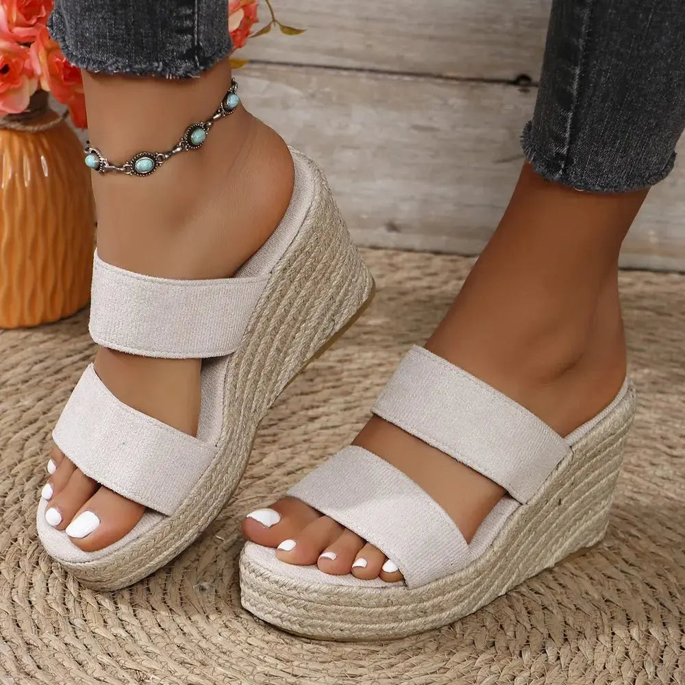 Women's Open Toe Platform Wedge Sandals | Boho Style