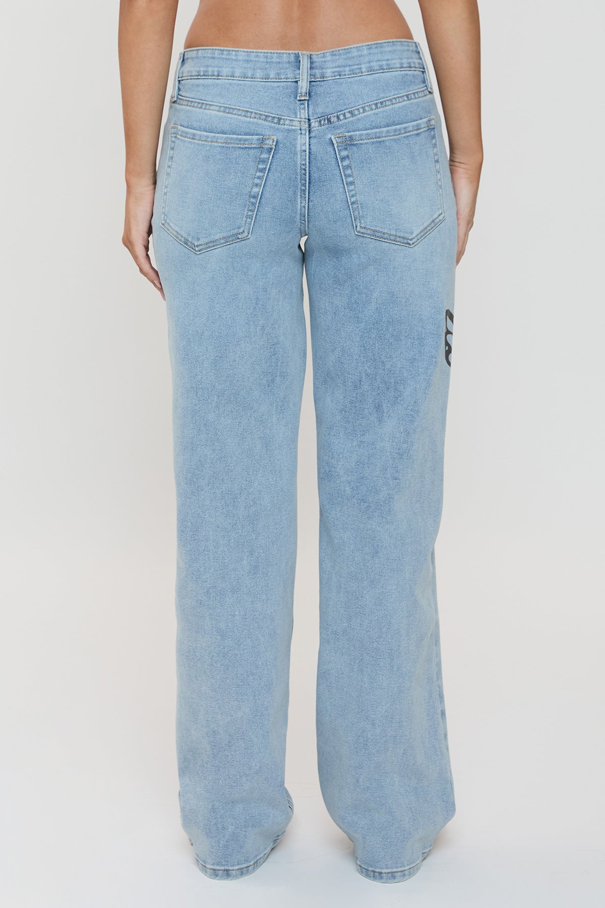 Women's Printed Wide Leg Jeans