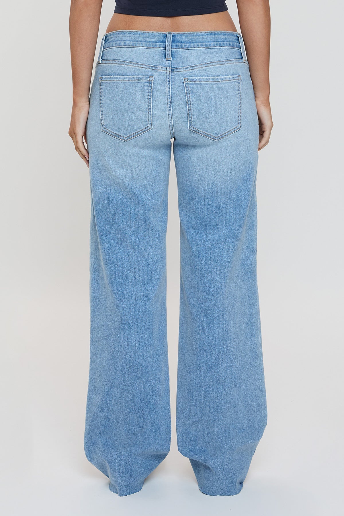 Women's Low Rise Wide Leg Jeans