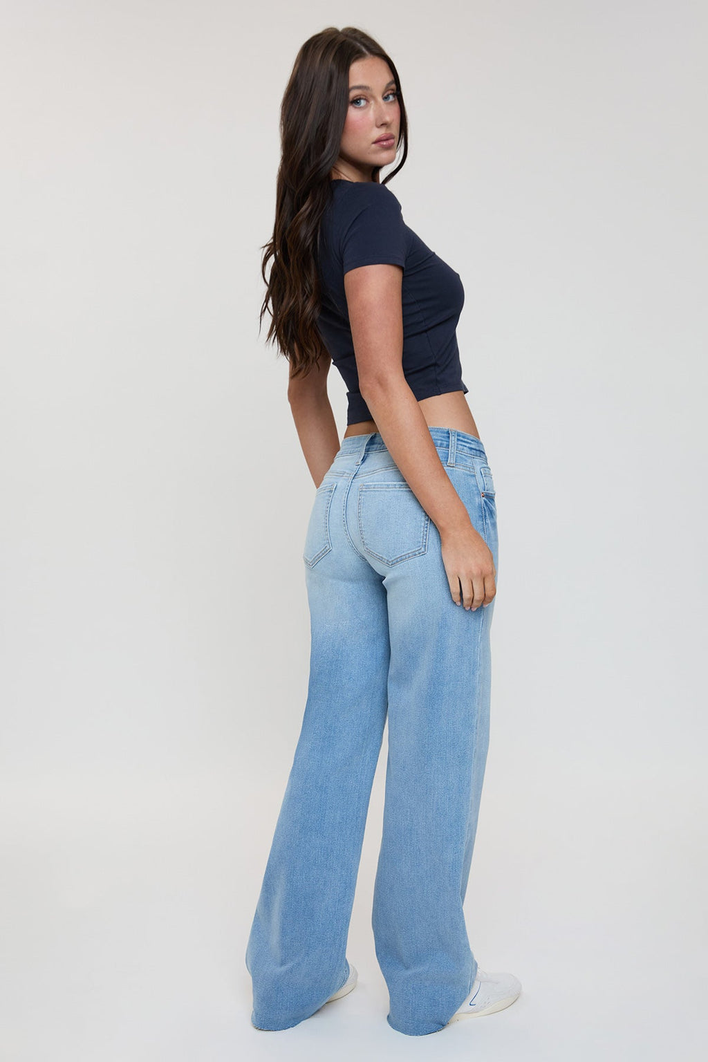 Women's Low Rise Wide Leg Jeans