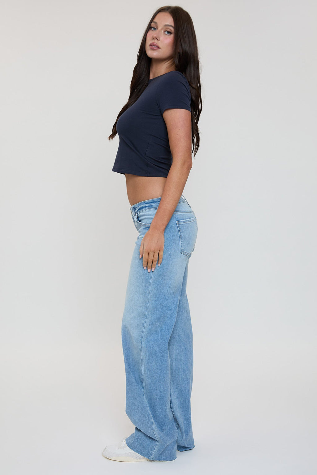 Women's Low Rise Wide Leg Jeans