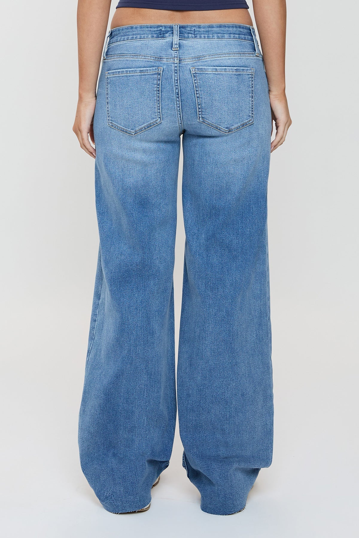 Women's Low Rise Wide Leg Jeans