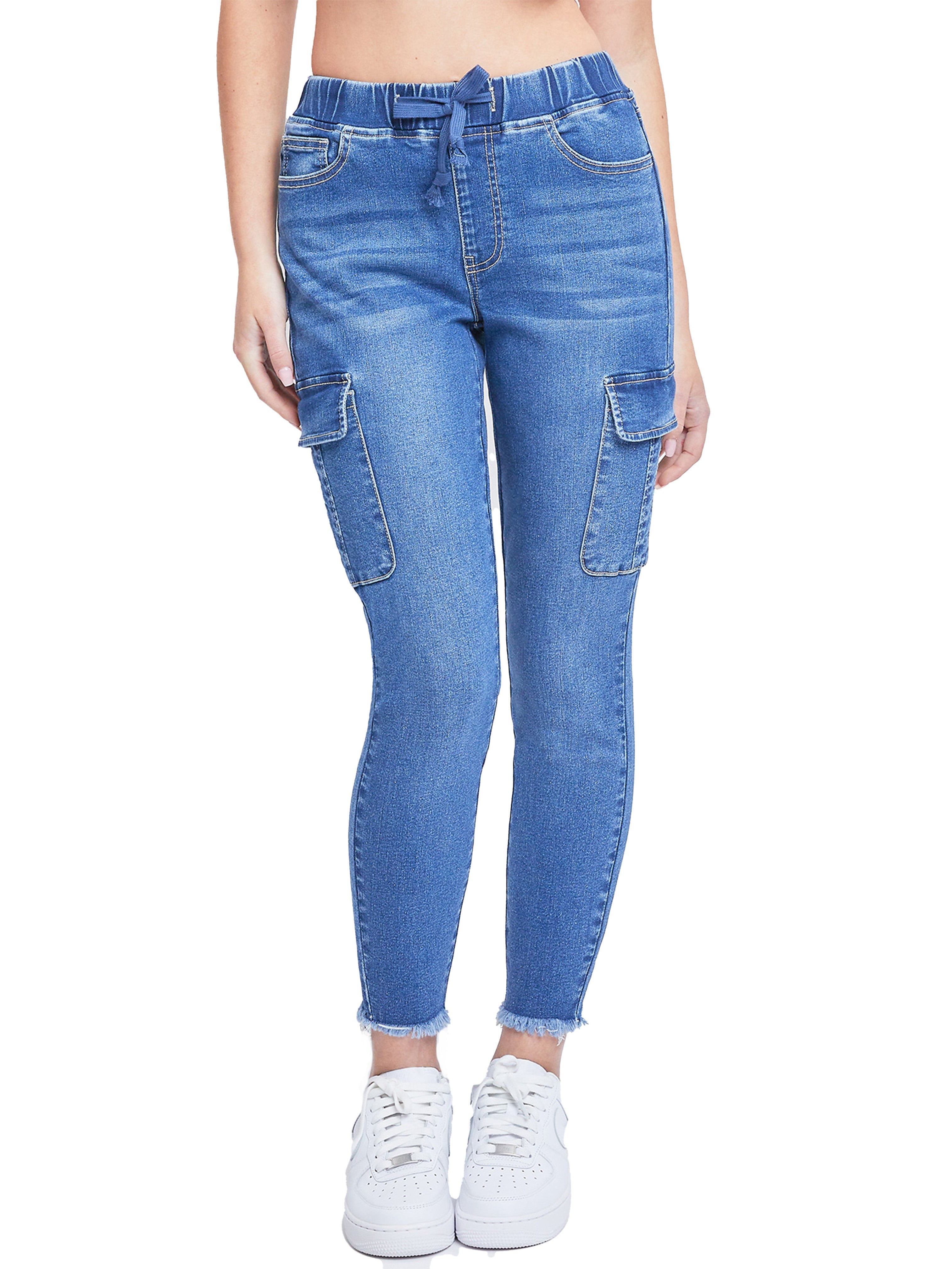 Vaqueros cargo pitillo para mujer