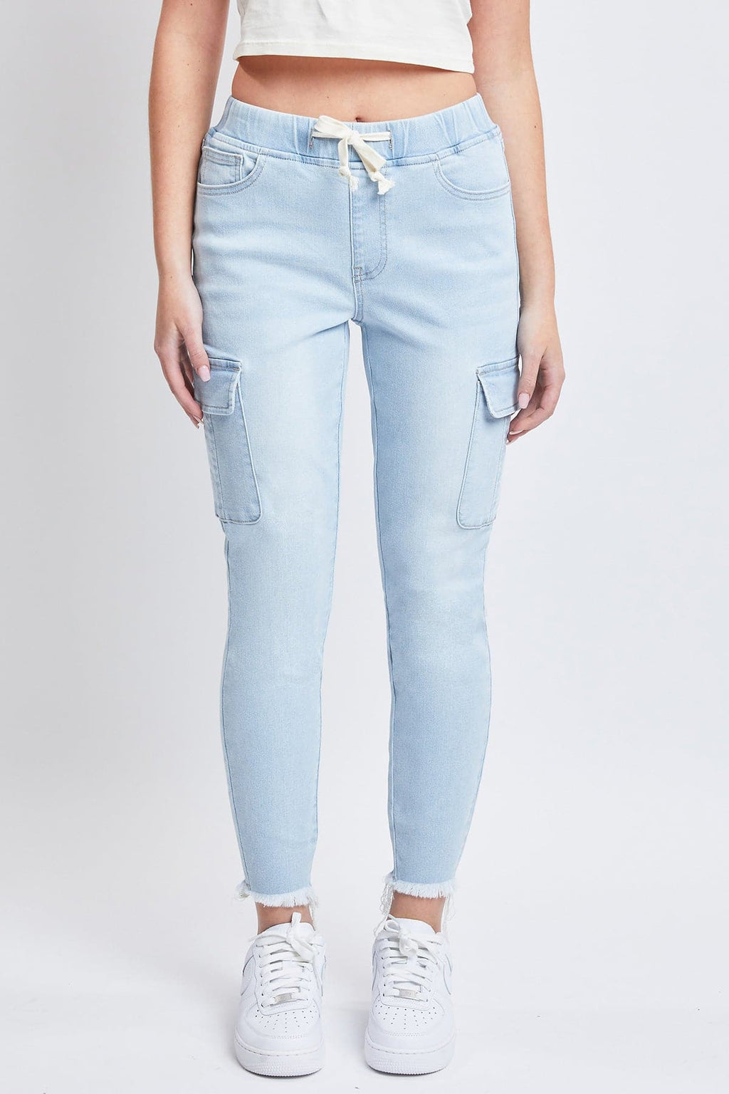 Vaqueros cargo pitillo para mujer