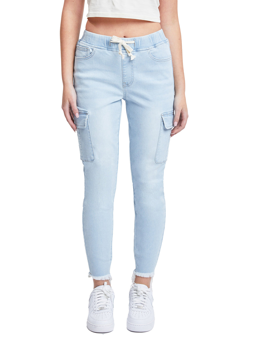 Vaqueros cargo pitillo para mujer