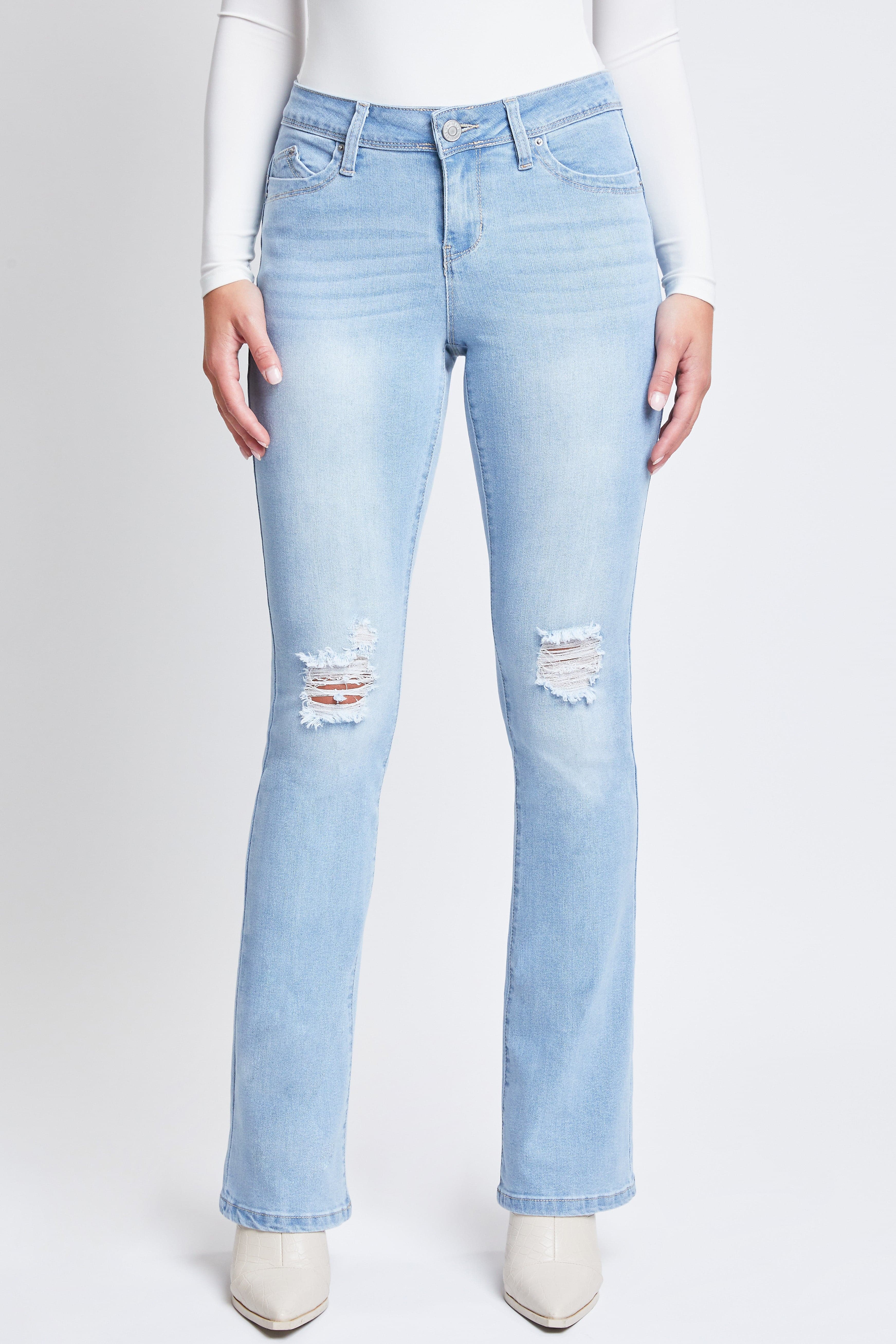 Jeans vaqueros para mujer WannaBettaButt de tiro medio con corte bootcut
