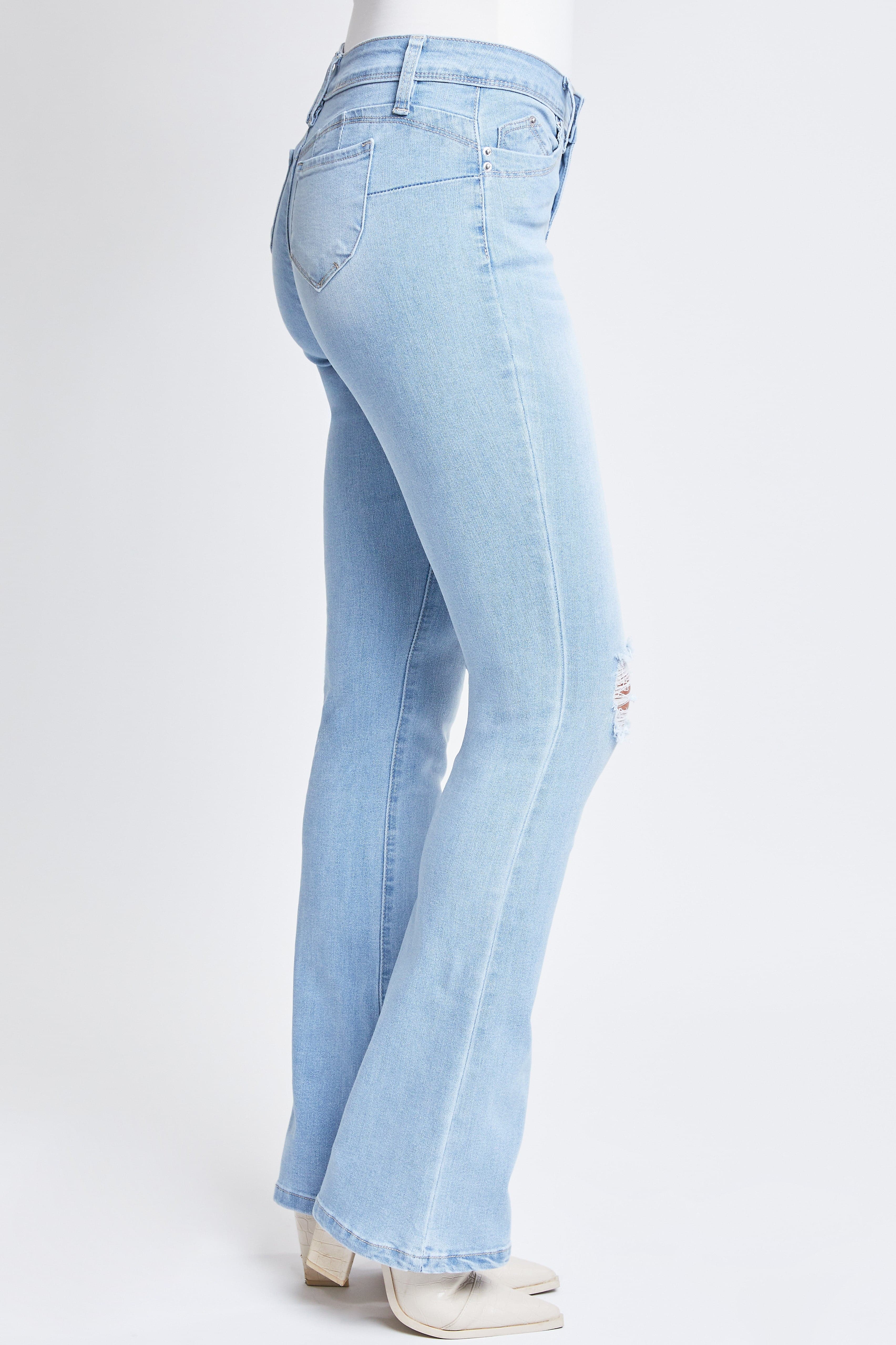 Jeans vaqueros para mujer WannaBettaButt de tiro medio con corte bootcut