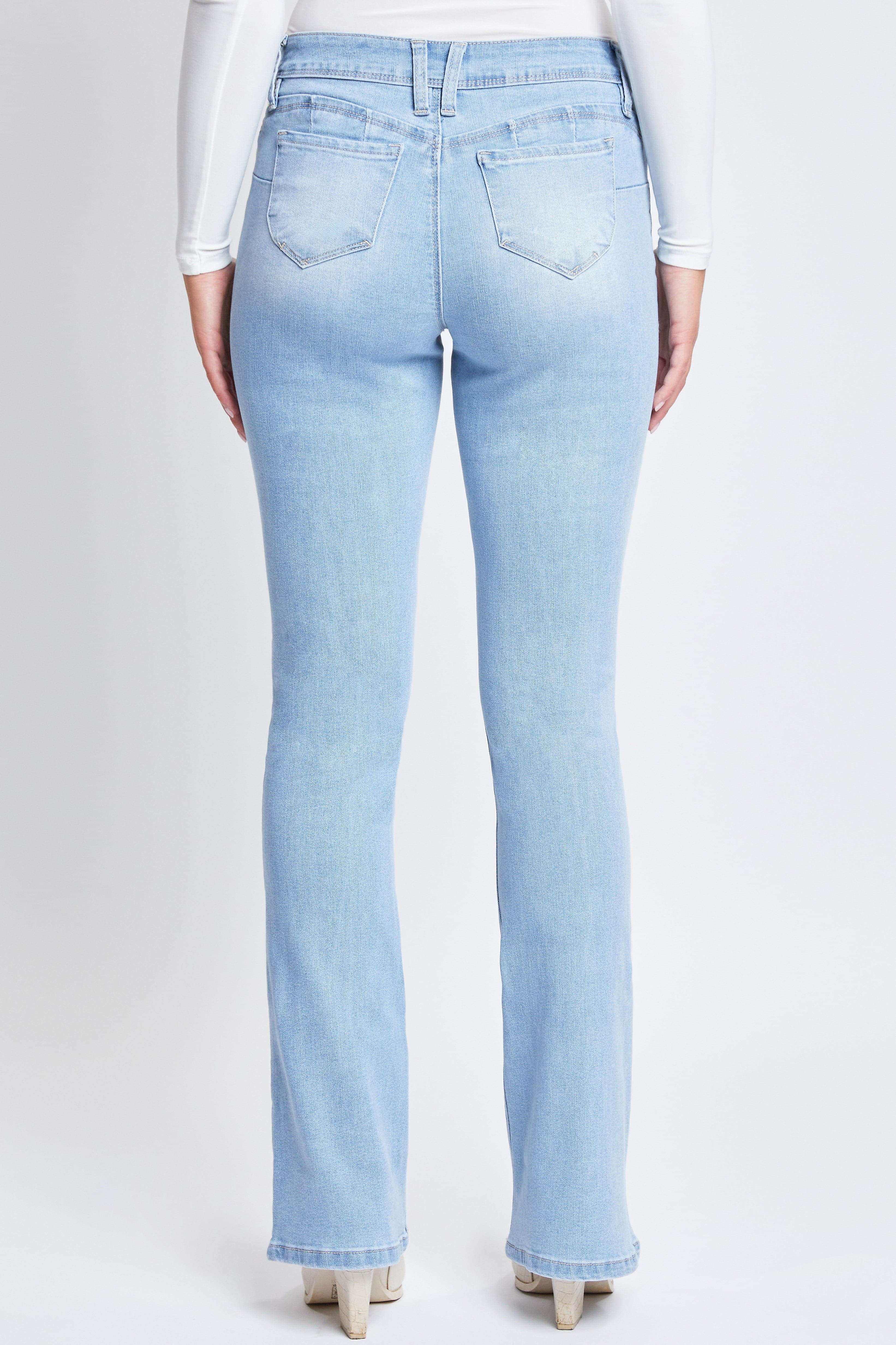 Jeans vaqueros para mujer WannaBettaButt de tiro medio con corte bootcut