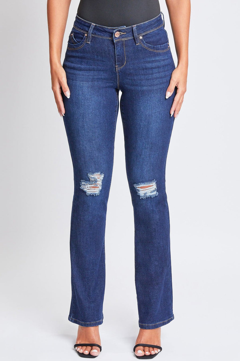 Jeans vaqueros para mujer WannaBettaButt de tiro medio con corte bootcut