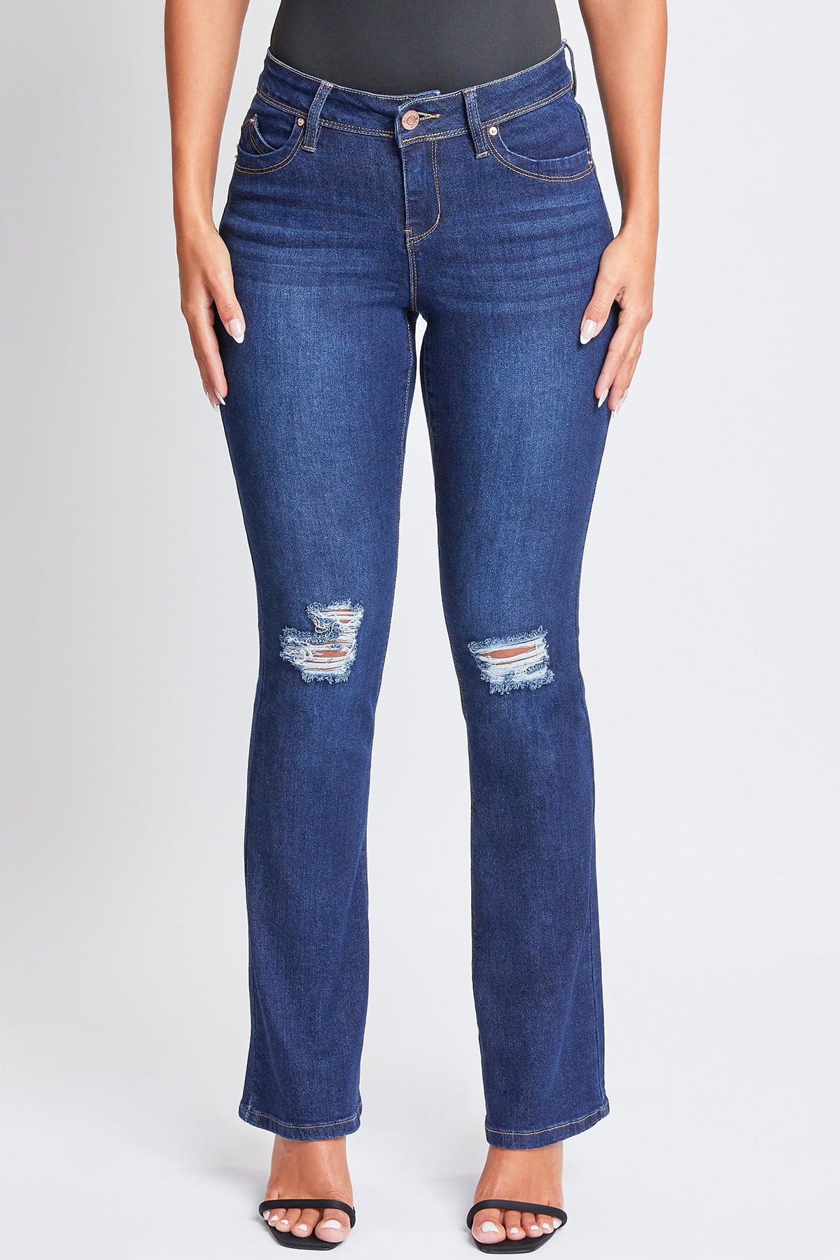 Jeans vaqueros para mujer WannaBettaButt de tiro medio con corte bootcut