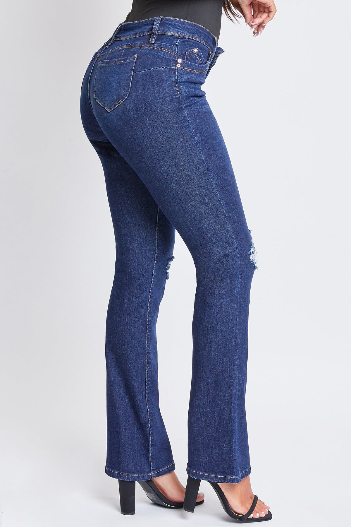Jeans vaqueros para mujer WannaBettaButt de tiro medio con corte bootcut