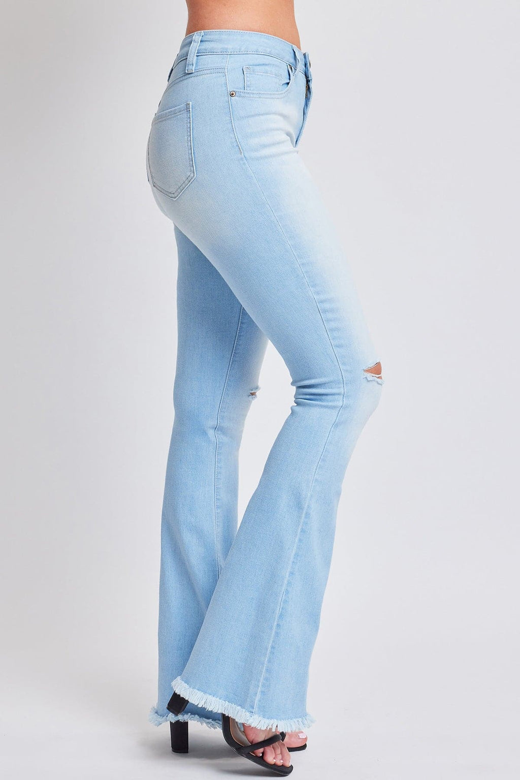 Jeans Super Flare de Tiro Alto Esenciales para Mujer - Entrepierna Larga