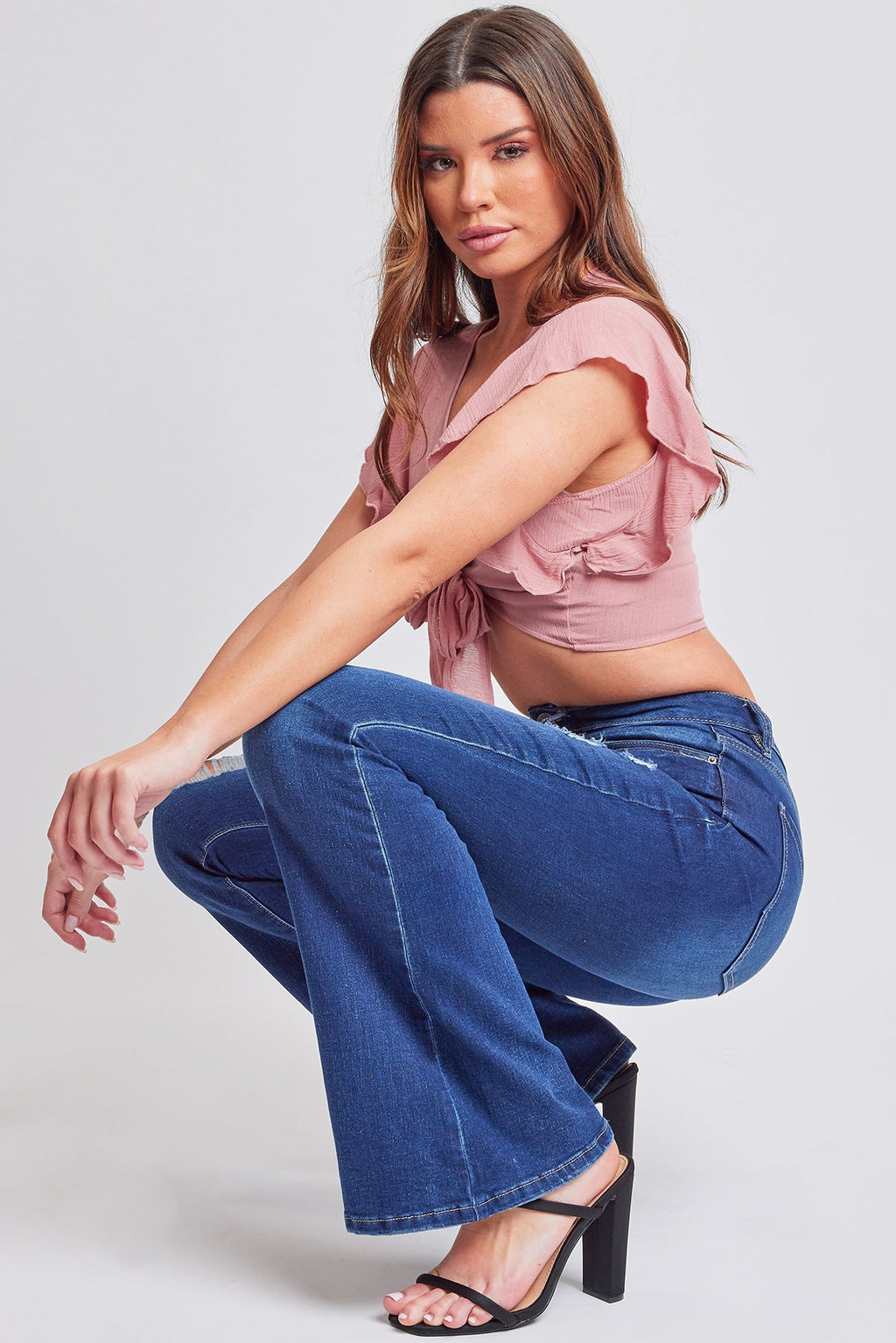 Vaqueros Flare Esenciales para Mujer - Tiro Largo