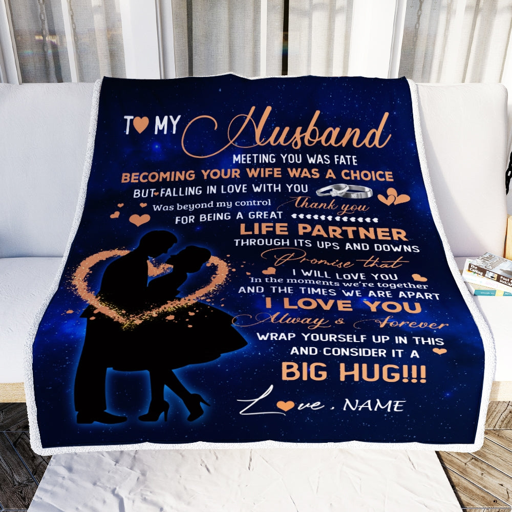 Manta para mi esposo de parte de mi esposa Gracias Es un gran abrazo Esposo Aniversario Día de la boda San Valentín Navidad Manta polar