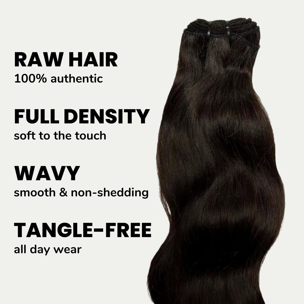 Paquetes de cabello humano virgen hindú ondulado 100% natural