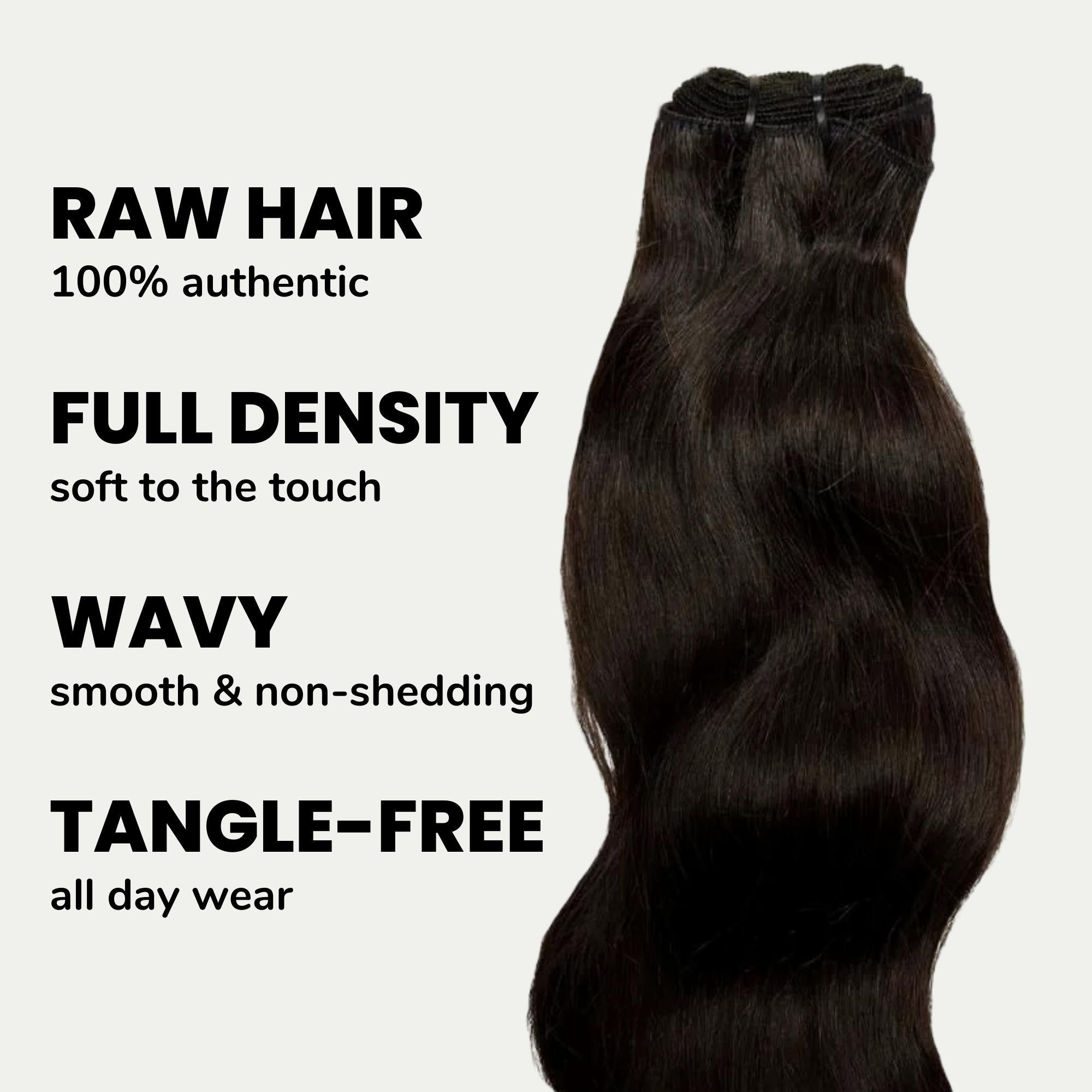 Paquetes de cabello humano virgen hindú ondulado 100% natural