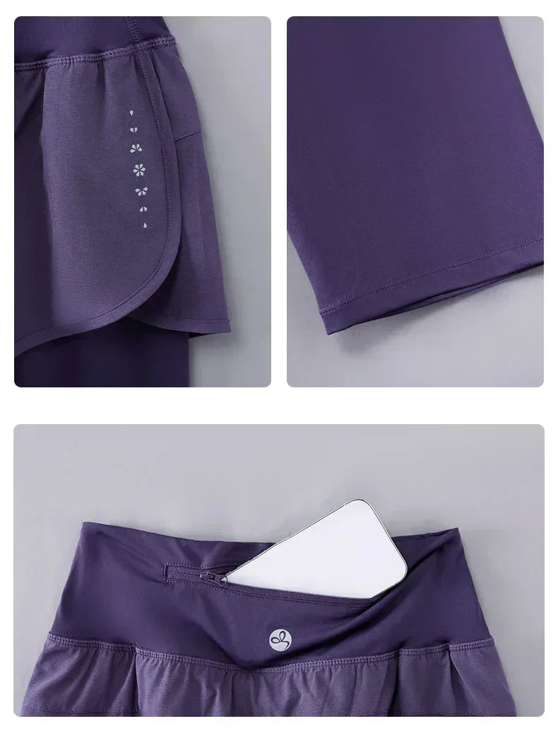 DRUR Pantalones Cortos de Yoga para Mujer, Verano, Deportivos, de Cinco Cuartos, Cintura Elástica, para Correr, Entrenamiento, Leggings Cortos para Mujer, Pantalones Cortos Deportivos