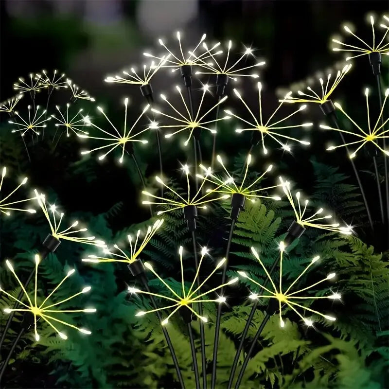 1PC Solar LED Firework Garden Lights,Outdoor Waterproof Lawn Lamp,Landscape Lightting For Yard,Walkway,Party,Christmas