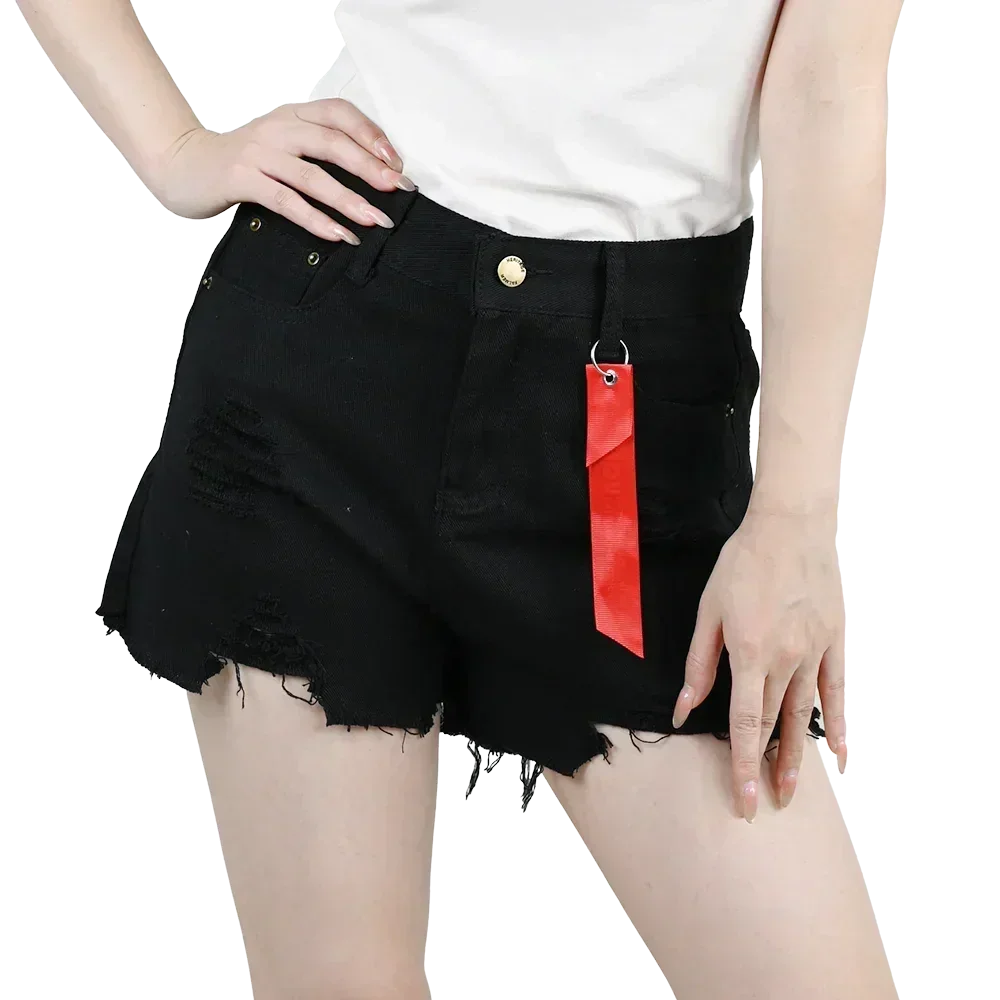 3 shorts vaqueros de mujer de cintura alta 2025 de verano, pantalones cortos negros, azules y blancos, pantalones vaqueros rotos para mujer, pantalones cortos, ropa de calle
