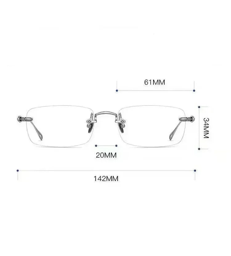 Gafas de miopía fotocromáticas de nueva moda, sin montura, cuadradas, vintage, para mujer y hombre, gafas de sol con protección UV antiluz azul, dioptrías ópticas