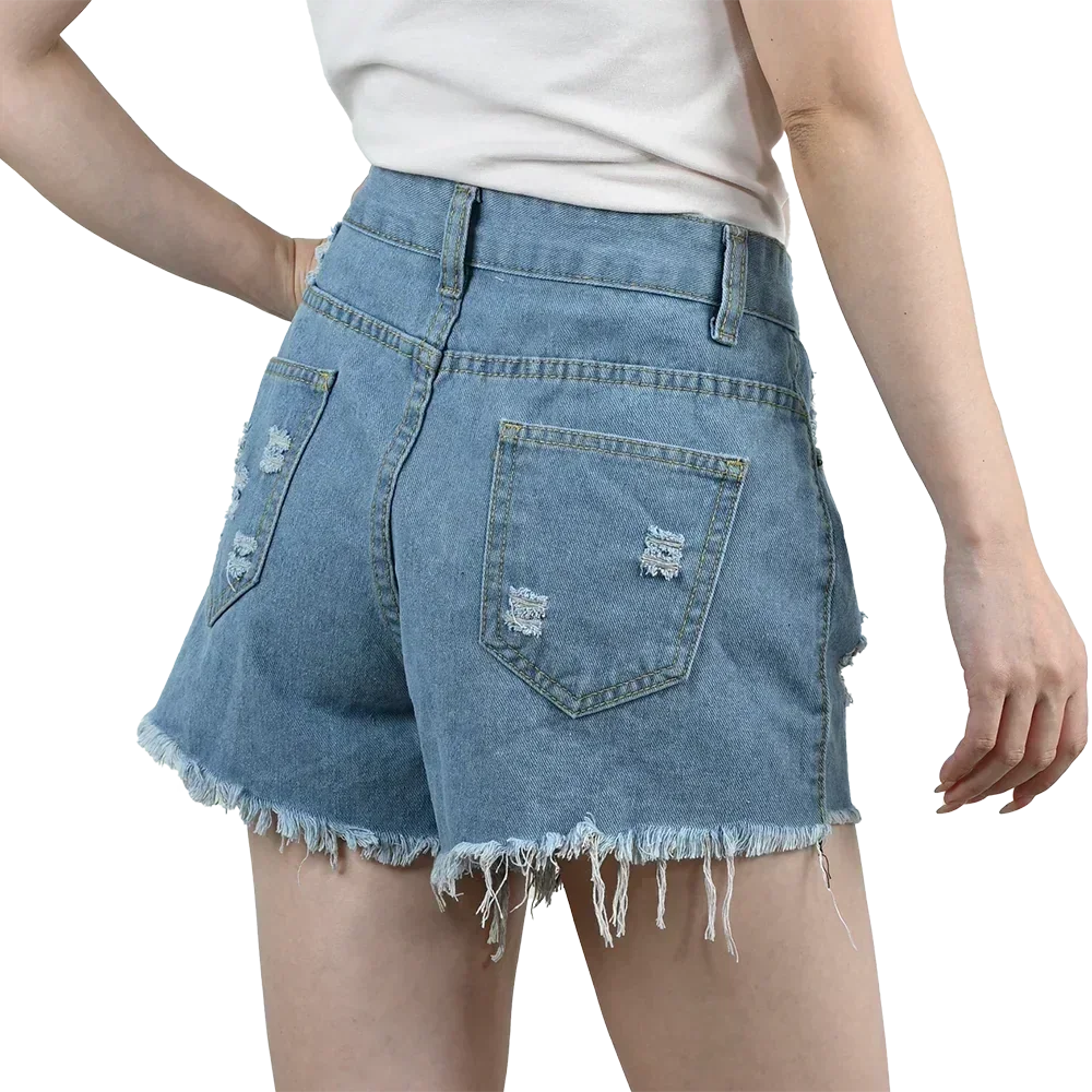 3 shorts vaqueros de mujer de cintura alta 2025 de verano, pantalones cortos negros, azules y blancos, pantalones vaqueros rotos para mujer, pantalones cortos, ropa de calle