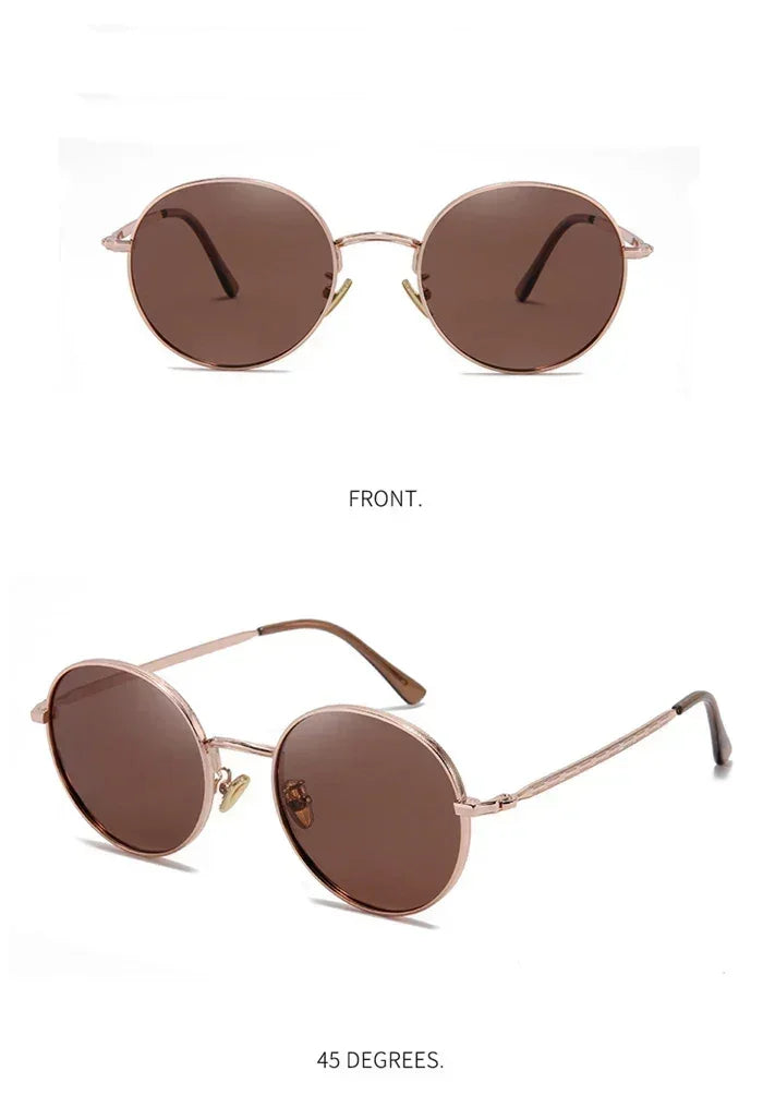 Gafas de sol polarizadas redondas Steampunk con prescripción para mujer y hombre UV400 antideslumbrantes para miopía, potencia de 0 a -0.5, -0.75 a -6.0