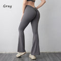 DIAS FIT JOY Pantalones acampanados con espalda en V, yoga, levantamiento de cadera, ajustados, anchos, fitness, gimnasio, ejercicio, correr, yoga