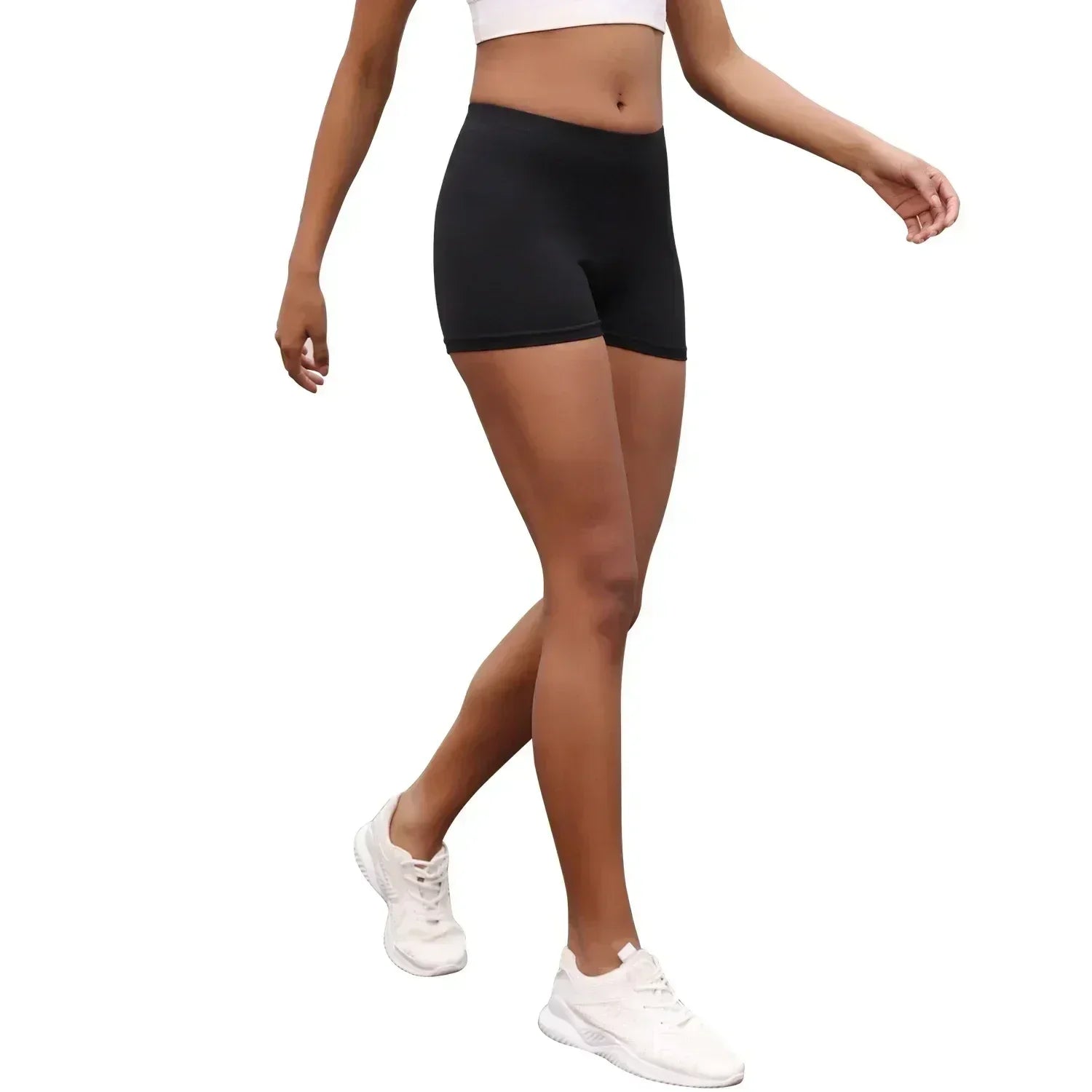 Paquete de 3 shorts de ciclista de cintura alta para mujer, ultrasuaves, control de abdomen, no transparentes, para ejercicio, yoga, correr, push up, gimnasio y fitness.