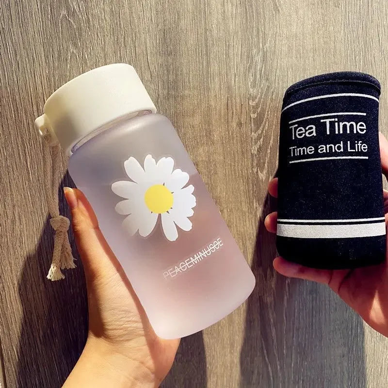 Botella de agua termo portátil | Termo Kawaii de acero inoxidable para el verano