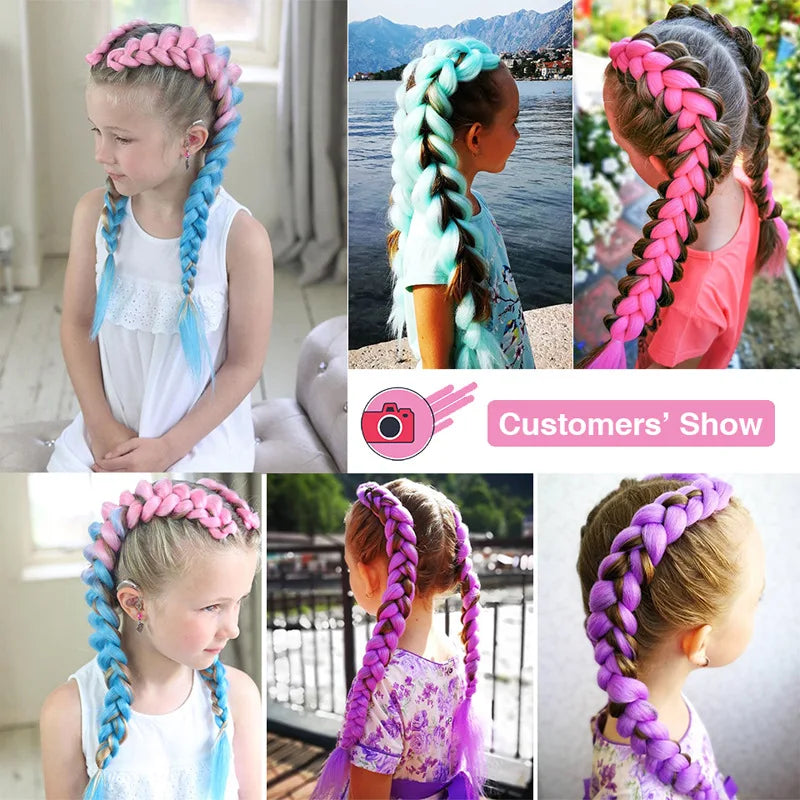 Extensiones de Cabello Jumbo para Trenzas de 24 Pulgadas | Dreadlocks Sintéticas Lacias Yaki