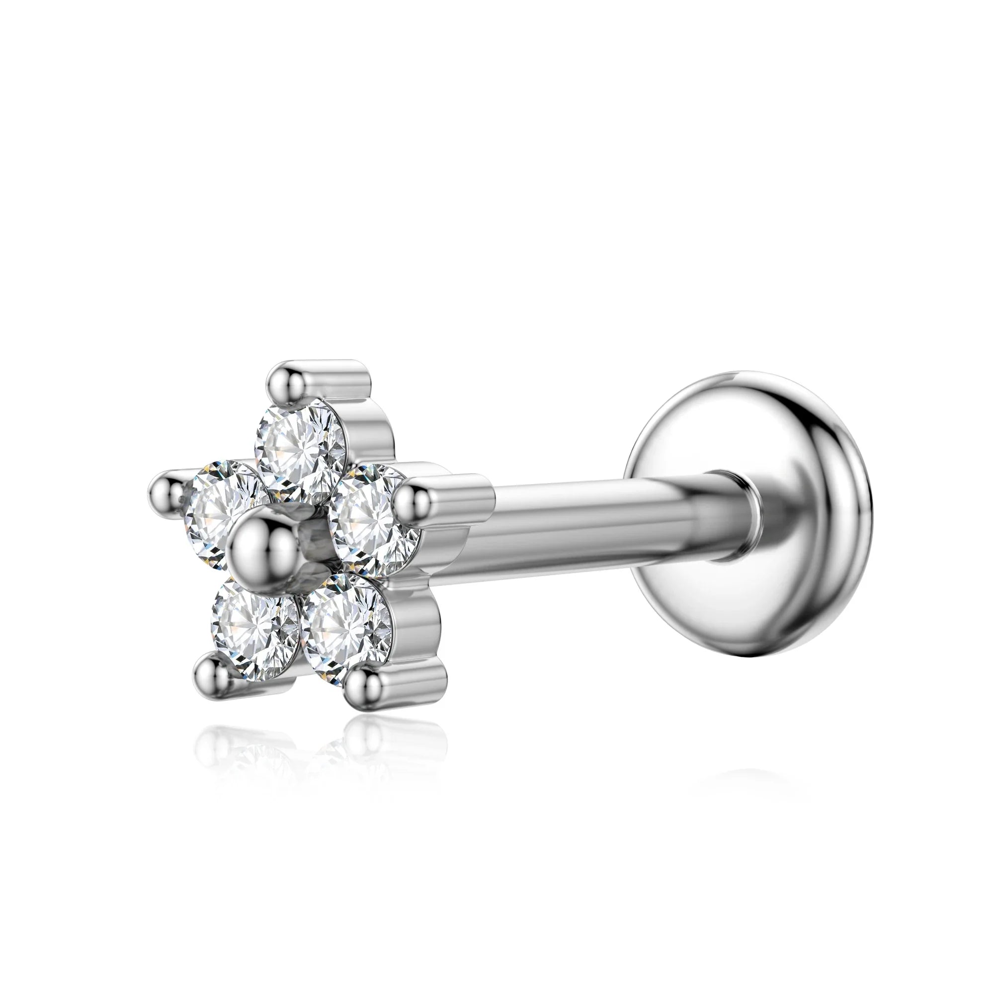 Lightning Internal Thread Labret Piercing Crown Bee Flowers Cartilage Earring Tragus Conch 316L Stainlesss Steel Body Jewelry