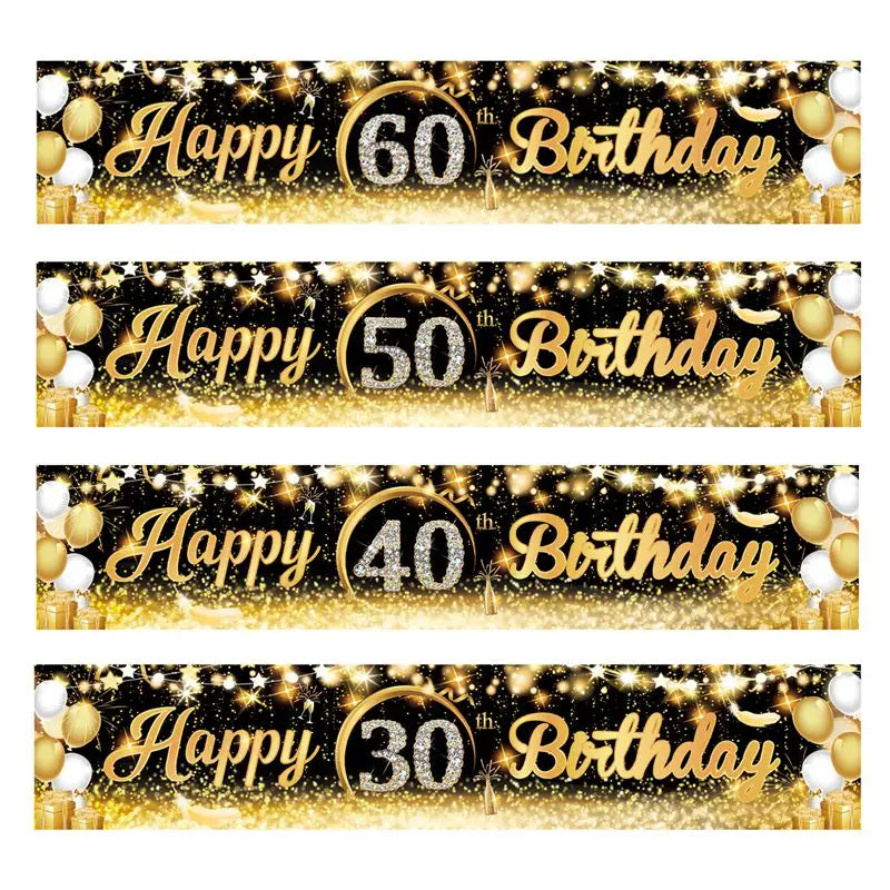 Fondo de Feliz Cumpleaños 18 21 30 40 50 60 Decoración de Fiesta de Cumpleaños Banner de Cumpleaños Bandera Colgante Decoración de Fondo para el 30 Cumpleaños