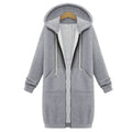 Sudaderas con capucha gruesas para mujer, otoño-invierno 2024, parkas, chaquetas con capucha holgadas, sudadera maxi con cremallera y bolsillo, vestidos deportivos, ropa de abrigo