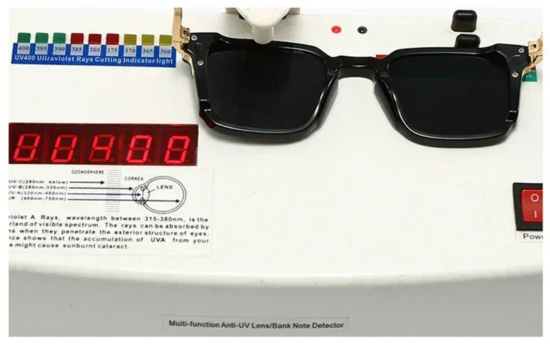 SHAUNA Gafas de sol de lujo cuadradas nuevas para mujer, remaches retro, lentes de sol degradadas para hombre, UV400