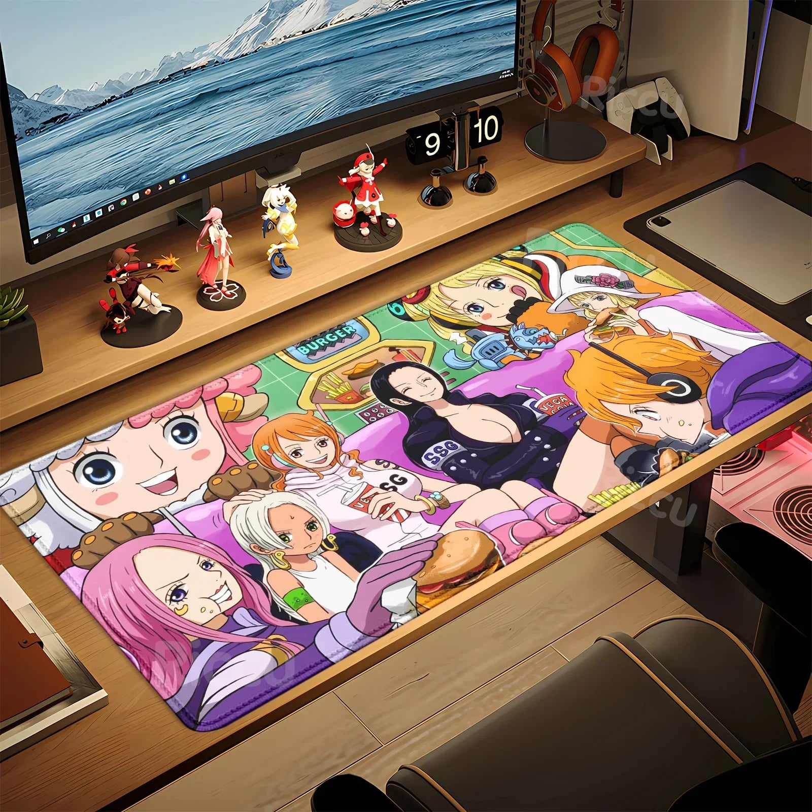 HD peripherals One P-Piece Gaming Mouse Pad Japan Anime Gamer Keyboard PC Mouse Mat Rubber Cartoon Motbook Computer Book cushion