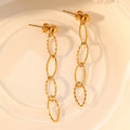 Pendientes de Acero Inoxidable Personalidad Círculo Irregular Largos Moda Sencillez Pendientes Colgantes de Lujo para Mujer Joyería