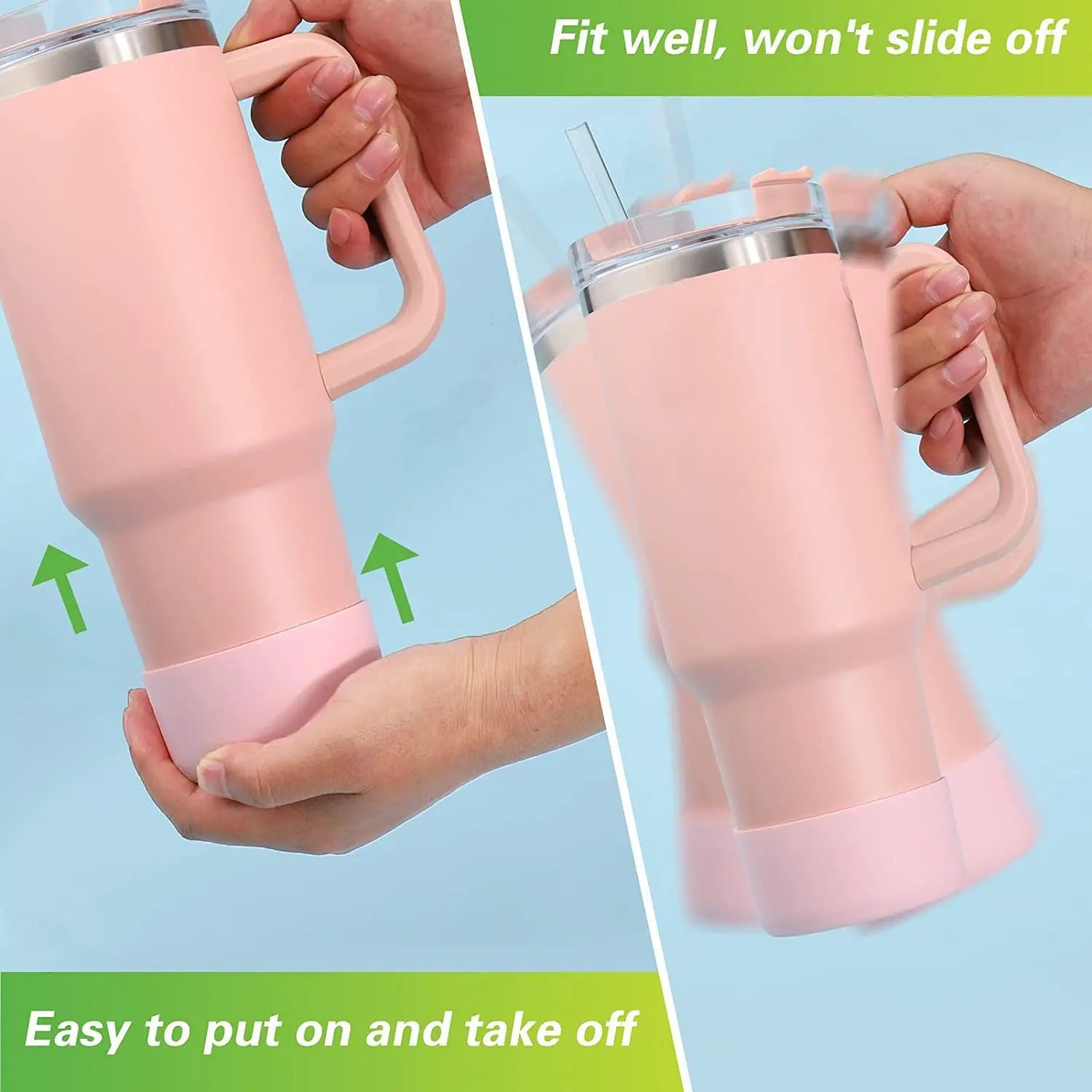 75mm Silicone Boot Bottom Sleeve Cover for Stanley 40oz Tumbler Quencher | Protective Cup Accessory